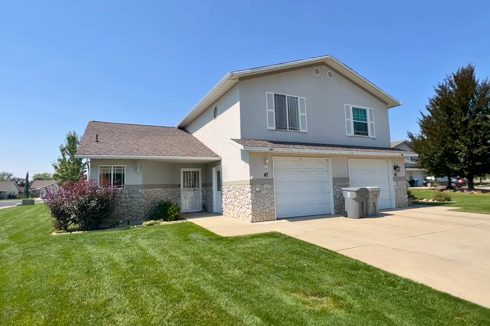 View of 55+ community home in Chipman village in American Fork, Utah.