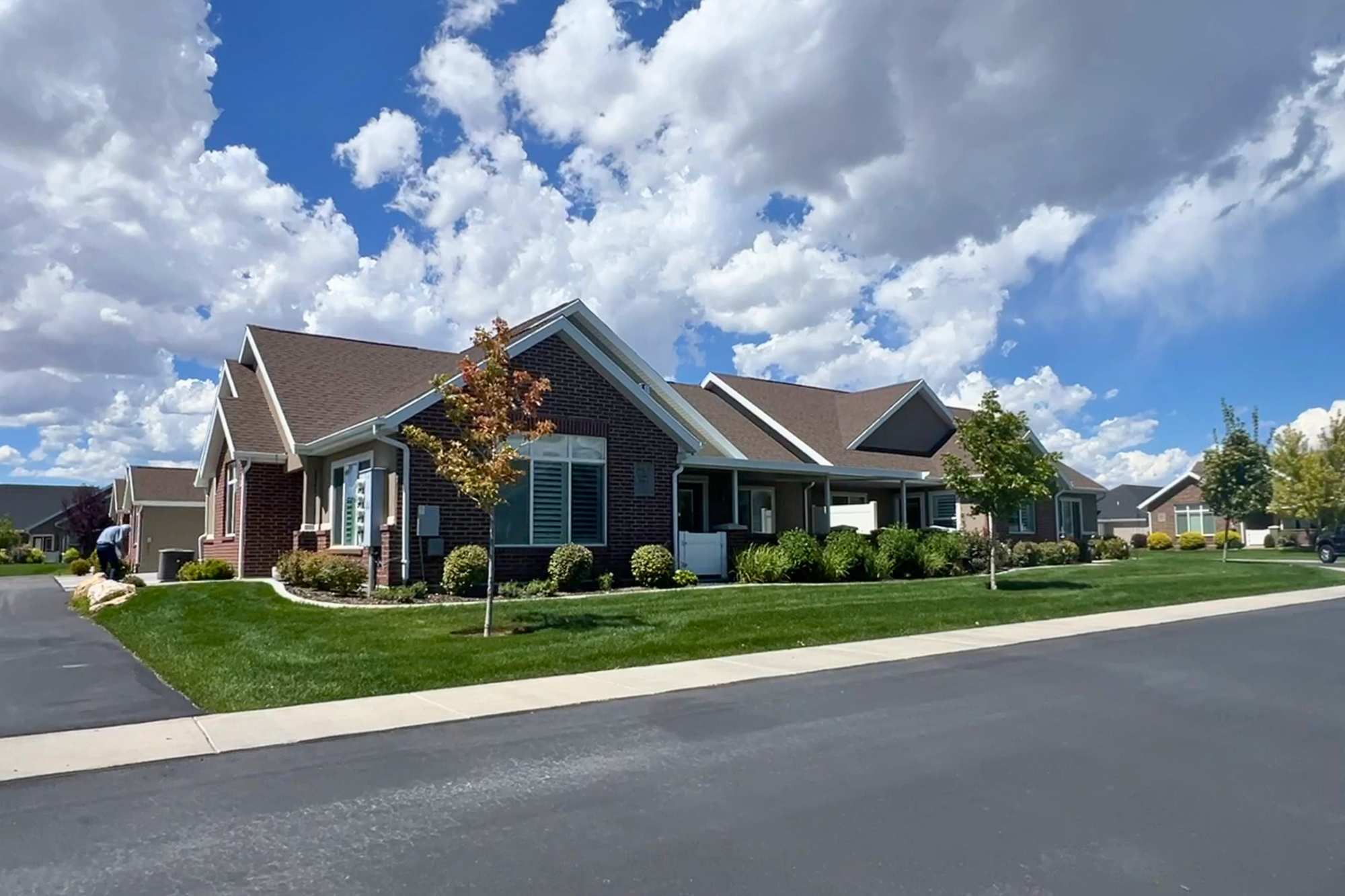 View of 55+ home located in the Villas at Pioneer Crossing in Lehii, UT