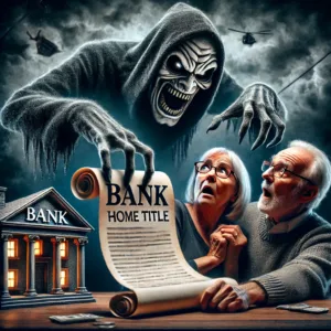 Image of the bank taking a house from seniors