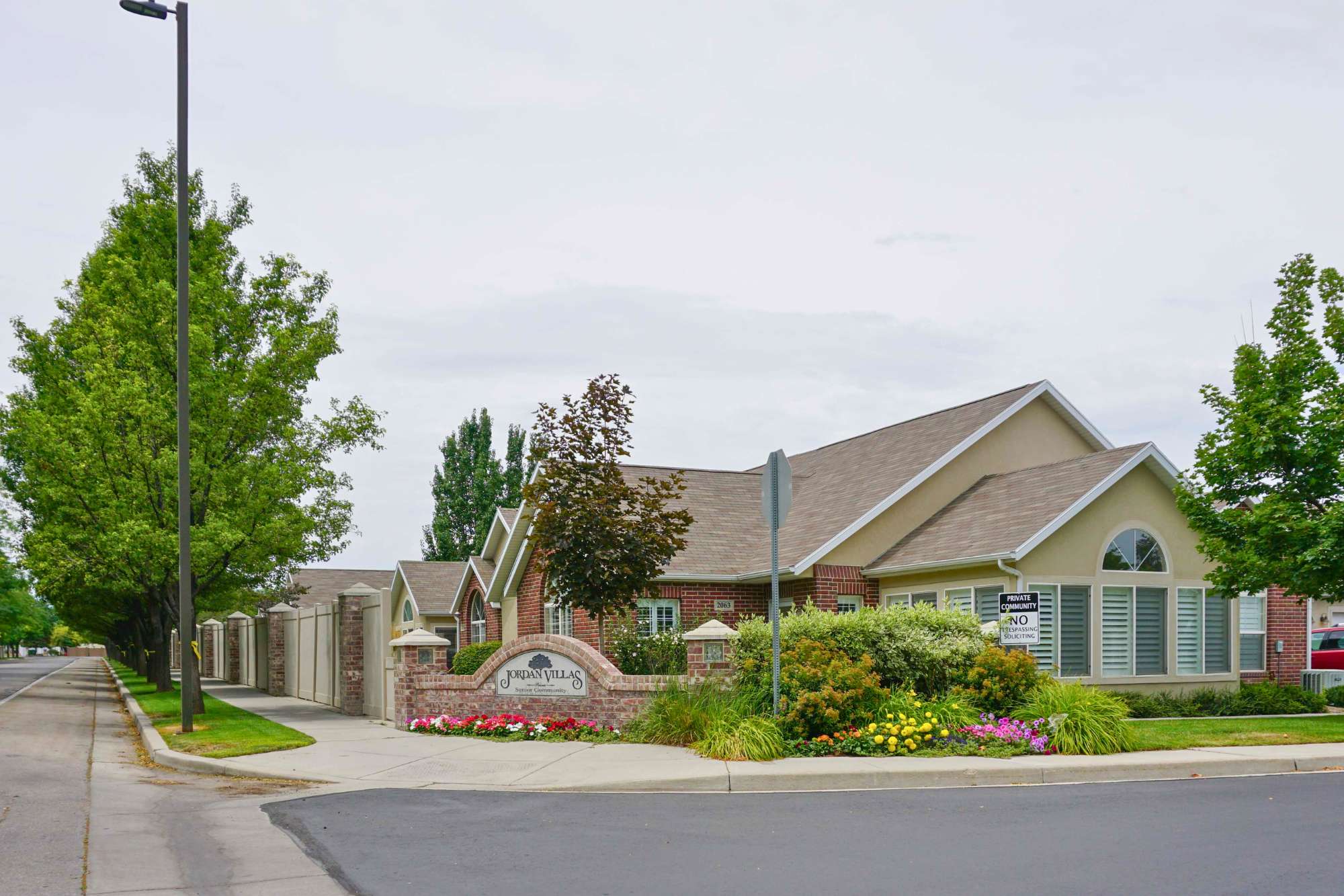 jordan-villas-55-plus-community-west-jordan-ut View of Community Entrance of Jordan Villas--a 55+ community in West Jordan, UT.