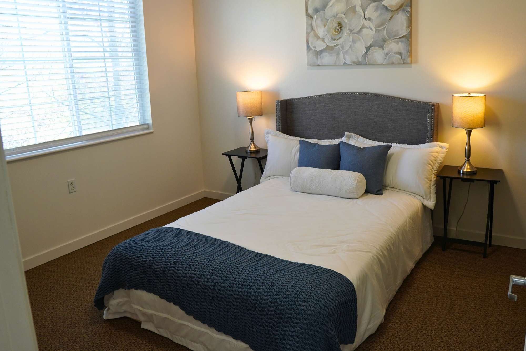 View of Primary Bedroom Accomodations at Abbington Manor in Lehi UT. Assisted Living & Memory Care Community